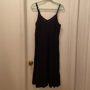 Black Cotton MIDI Dress Old Navy XL
